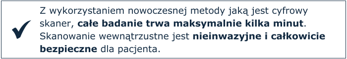 całe badanie trwa maksymalnie kilka minut